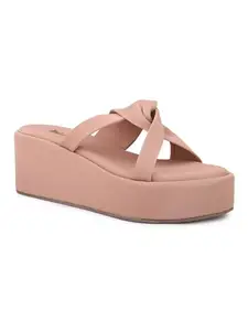 Inc.5 Women Peach Wedge Sandal Heels