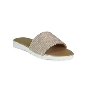AJANTA Womens Pink & Gold Slide ML0771