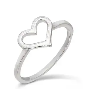 925 Silver Heart Ring- Open Heart Band- Anniversary-Promise Band (17)
