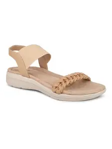 Inc.5 Women Beige Solid Open Toe Flats