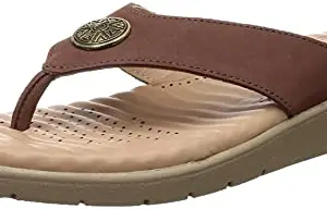 Scholl Women's Button Thong Brown Slippers - 4 UK (6744915)