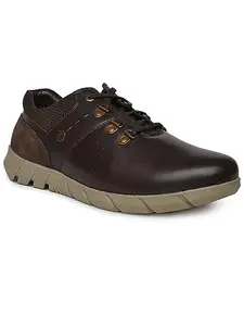 Buckaroo Wooler FullGrain Natural Leather Brown Casual Shoes for Mens: Size UK 9