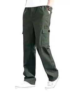 WEREFLEX Cargo for Men || Cotton Cargo Pant || Drawstring Waist Pant (Also Available in Plus Sizes) (W-Cargo-117-120)