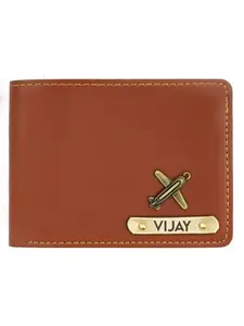 The Unique Gift Studio Men's Artificial Leather Personalized Wallet Gift for Men/Gift for Love/Gift for Husband - Tan Wallet