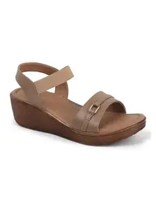 Carlton London Women Sandal,Taupe,UK-6