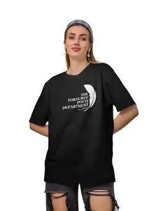 Broke Memers Oversized Verse in Agony Taylor's Music Album TTPD Graphic Print Drop Shoulder T-Shirt for Women and Men (S, Black)