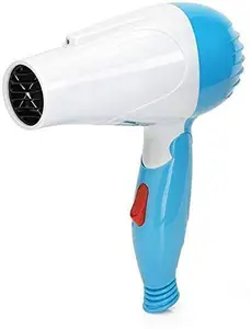 EKOKI NV1290 Foldable Hair Dryer 1000W For Hair Grooming Mens and Women-(Pack of 1) (BLUE)