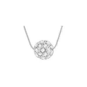 Silver Shoppee Pendant for Women (White) (SSPD0260A)