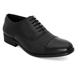 Giorgio Black Solid Formal Mens Oxford Formal Shoes
