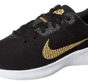 Nike Womens Flex Experience Run 11 Nn Black/Wheat Gold-DK Smoke Grey Running Shoe - 6 UK (8.5 US) (DD9283-008)