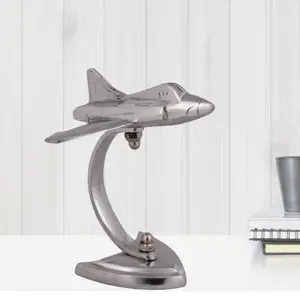 Decorative Airplane Model Display Stand, Aluminum Desktop Aircraft Sculpture, Modern Office Desk Decor SK-RC2
