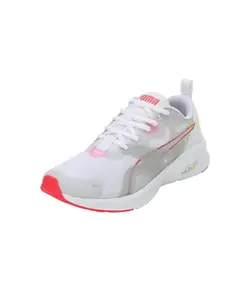 Puma Womens Hybrid Fuego WNS White-Pink Alert-Yellow Alert Running Shoe - 8 UK (19266302)