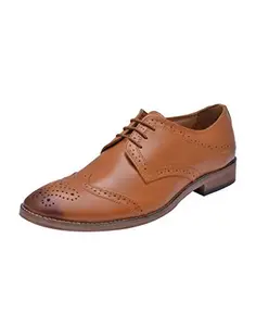 HiREL'S Men's Tan Leather Formal Shoes-11 UK/India (46 EU) (hirel1115)