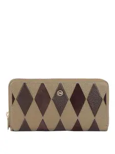 Da Milano Zip Leather Wallet for Women - Green