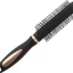 FEELHIGH Premium Round Rolling Curling Black Comb For Men And Women