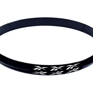 Fida Arts Fashion-Jewellery-Men-Black-Plastic-Coated-Cuff-Kada-Charm-Bangle-Bracelet 2.12