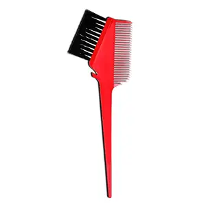 ayushicreationa Plastic 2 Side Hair Color Brush and Comb for Hair Coloring and Dyeing Home and Salon Brush Red (1 PCS)
