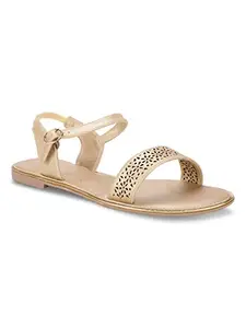 Bata Women's ELI SANDAL Outdoor (5618144_GOLD_7 UK)