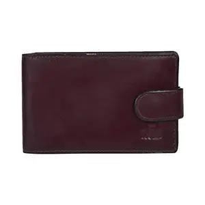 Leatherman Fashion LMN Genuine Leather Cherry Men Card Holder(26 Card Slots)