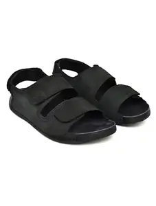 NICO NERINI Men's Midnight Sky Waltzo Leather Back Strap Sandals