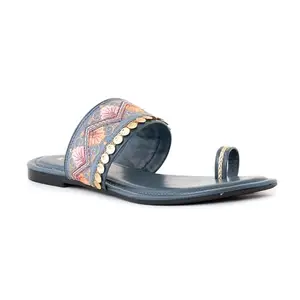 Khadim's Blue Flat Slip On Sandal for Women (1061459)
