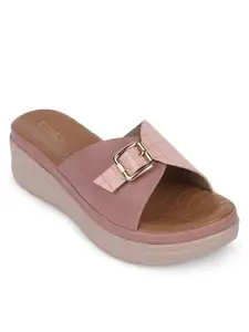 iconics Women Fashion Sandal,Peach,UK-4