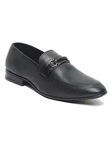 TEAKWOOD LEATHERS Men's Formal Shoe | Handcrafted Uniform Dress Shoes Office Shoes for Men (44, Black)