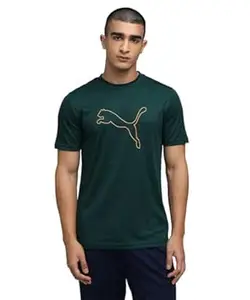 Puma Men Polyester Solid Regular Fit T-Shirt