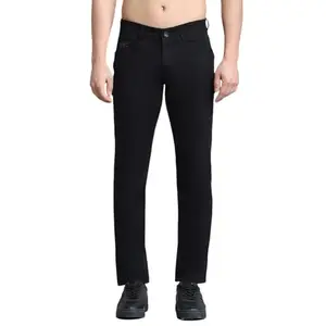 Monte Carlo Men's Regular Fit Jeans | Mid-Rise | Comfortable & Stylish | Cotton-Rich Denim for Men's Black_36 (Pack of 1)