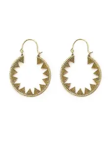 Round Aesthetic Jewellery Hoop Earrings - Effortless Glam Gold and Silver-Plated Brass Western Earrings for Women by Studio One Love