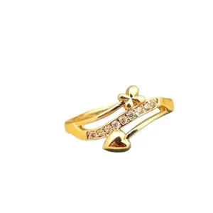 Rpinkal Gold Plated Ring for Women and Girls | Adjustable Finger Rings For Women Girls Love Gifts Women's Jewellery Rings (PACK OF 3)