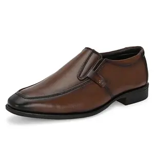 Centrino Formal Shoe for Men | Cushioned Insole for Better Comfort | Stylish Slip-on for Boys | Perfect for Office Wear & Formal Dress 9789-2 Brown