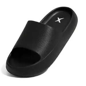 Kraasa Cloudfoam Pillow Slippers for Men Non Slip Quick Drying Shower Slides Bathroom Sandals | Ultra Cushion | Thick Sole