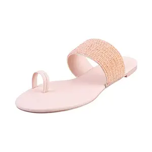 Mochi Women's Pink Synthetic Sandals 4-UK (37 EU) (32-1088)
