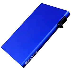 GoArtea Aluminium Unisex RFID Blocking Wallet(Pure Blue)