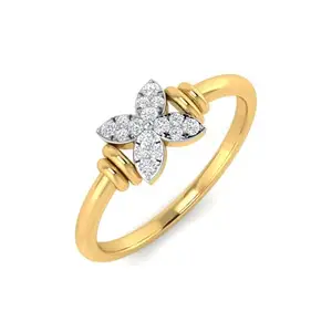 WHP Jewellers Golden Flower 9KT Diamond Ring | Fashion Jewellery for Women | Great for Gifting-ANVRG1796_11
