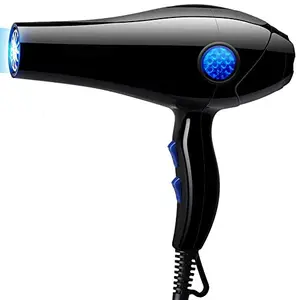 Generic Salon Professional 5000 watt Hair Dryer with Hot and Cold 2x Speed, Air and Nozzles For Men And Women, Black