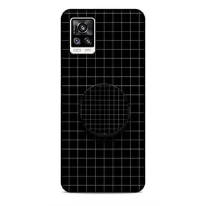 Screaming Ranngers Designer Printed Hard Plastic Matt Finish Mobile Case Back Cover with Mobile Holder for Vivo V20 (Black)