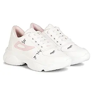 X XIOTA Women Stylish Fashionable & Sports Shoes for Running ||Walking||Sports||Outdoors for Womens/Girls/Ladies Pink-37