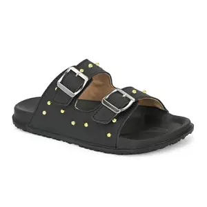 layasa Stylish Black Flip Flop For Women