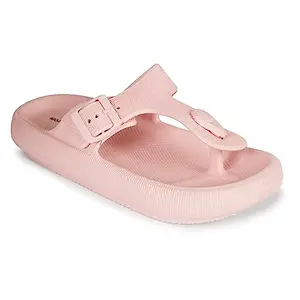 MOZAFIA Flexible EVA Washable Slipper Flip Flops Chappals Sliders Footwear Flats Girls Women Ladies Clogs Bathroom Daily Use Chapal(Nude Pink)