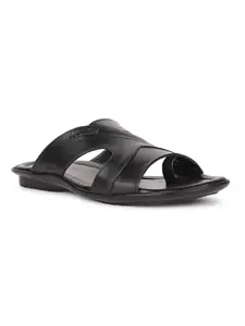 Liberty Coolers COOL99-91 Formal Slipper For Men With PVC Upper| Lightweight & Durable | Stylish & All Purpose | PU Sole - Synthetic Insole | Travel Friendly | Comfortable Footbed (Black - 40 EU)