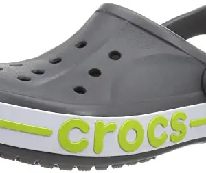 crocs Unisex-adult Bayaband Slingback Sandal (Slate Grey/Lime Punch 6 UK Men/ 7 UK Women, M7W9, 205089)