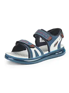 ABROS Men's ASLG0102N Sports Sandal -Teal/L.Grey/Navy -7UK
