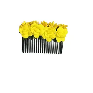 Arooman™Flower hair comb, juda pin/Clip, For Women/Girls Pack_01,Yellow
