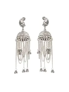 Silvermerc Designs oxidised Silver Jhumka earrings for women