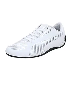 Puma Unisex-Adult BMW MS Drift Cat 5 Ultra White Black Casual Shoes - 8 UK (30588204)