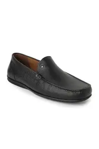 Louis Philippe Mens LPSCSMUFS00324 Black Formal Slip-on Shoes - 44 EU (LPSCSMUFS00324)