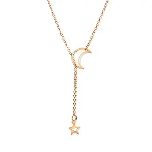 Jovono Fashion Necklace Moon And Star Pendant Necklace Jewelry Chain For Women