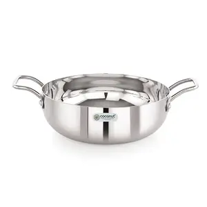 coconut Neutron Stainless Steel 18G Kadai for Cook n Serve - 1 Unit - Capacity - 1000ML price in India.